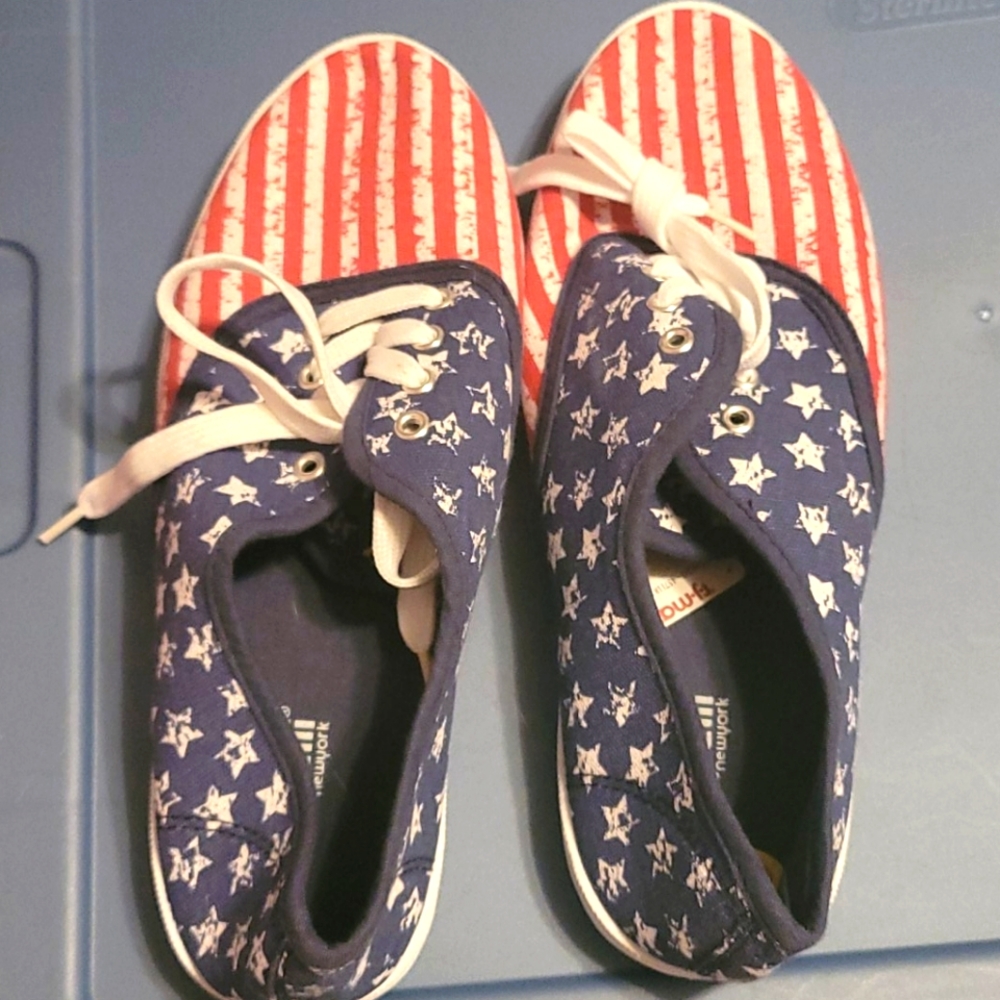 Brand New American Flag Lace up shoes